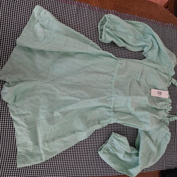 Mint Green Shorts Jumpsuit New W/T Size S/M and L/XL - Picture 3 of 5